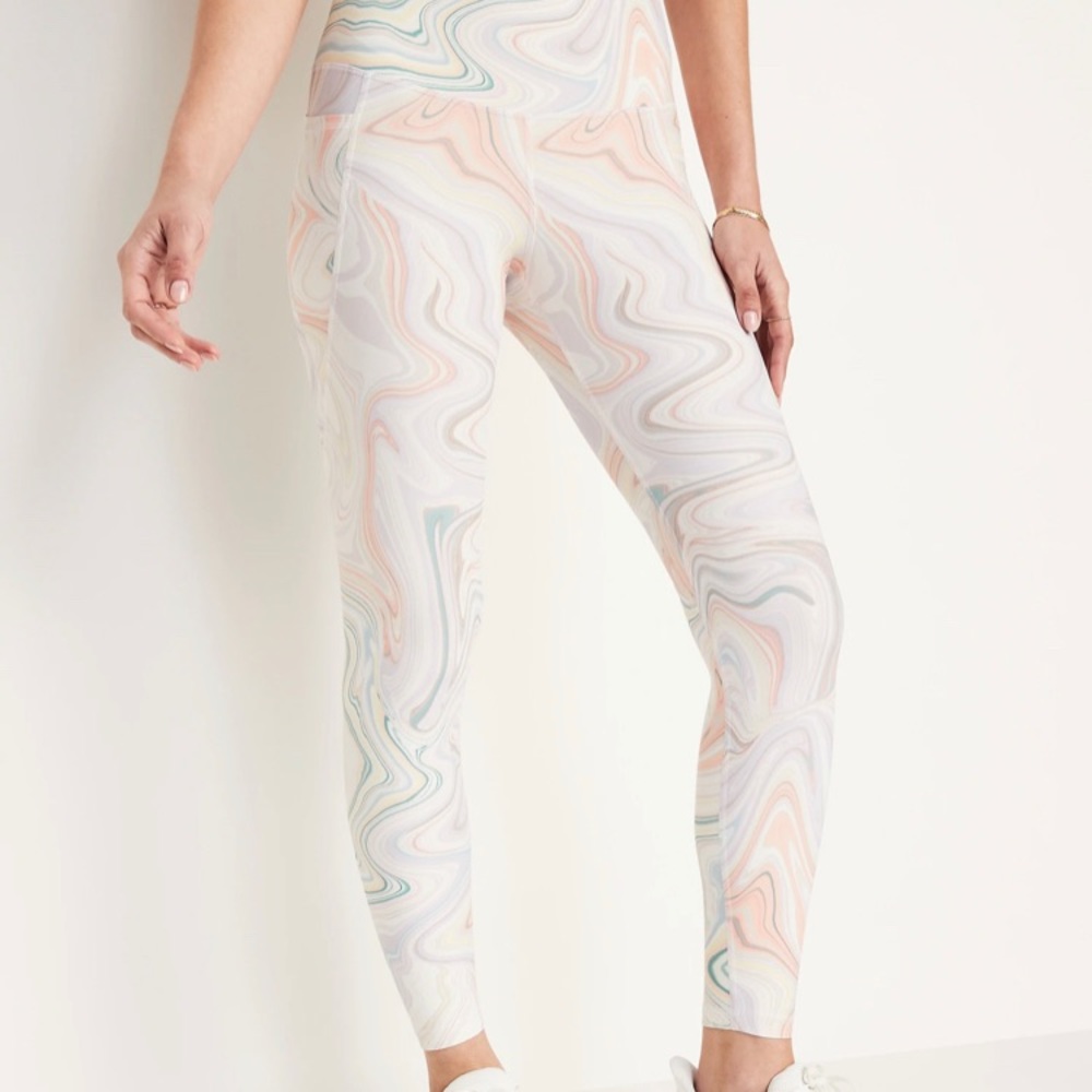 High-Waisted PowerSoft 7/8-Length Side-Pocket Leggings For Women - Looking Glass